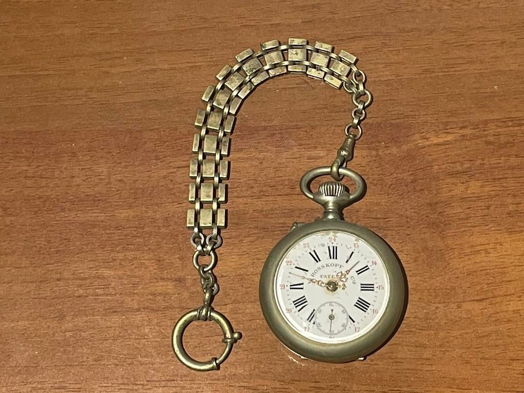 Antieke zakhorloge werkend w rosskopf, Handtassen en Accessoires, Ophalen, Zakhorloge