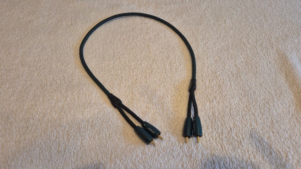 Audioquest Evergreen 0,60 m audiofiele RCA-kabel, Verzenden, Zo goed als nieuw