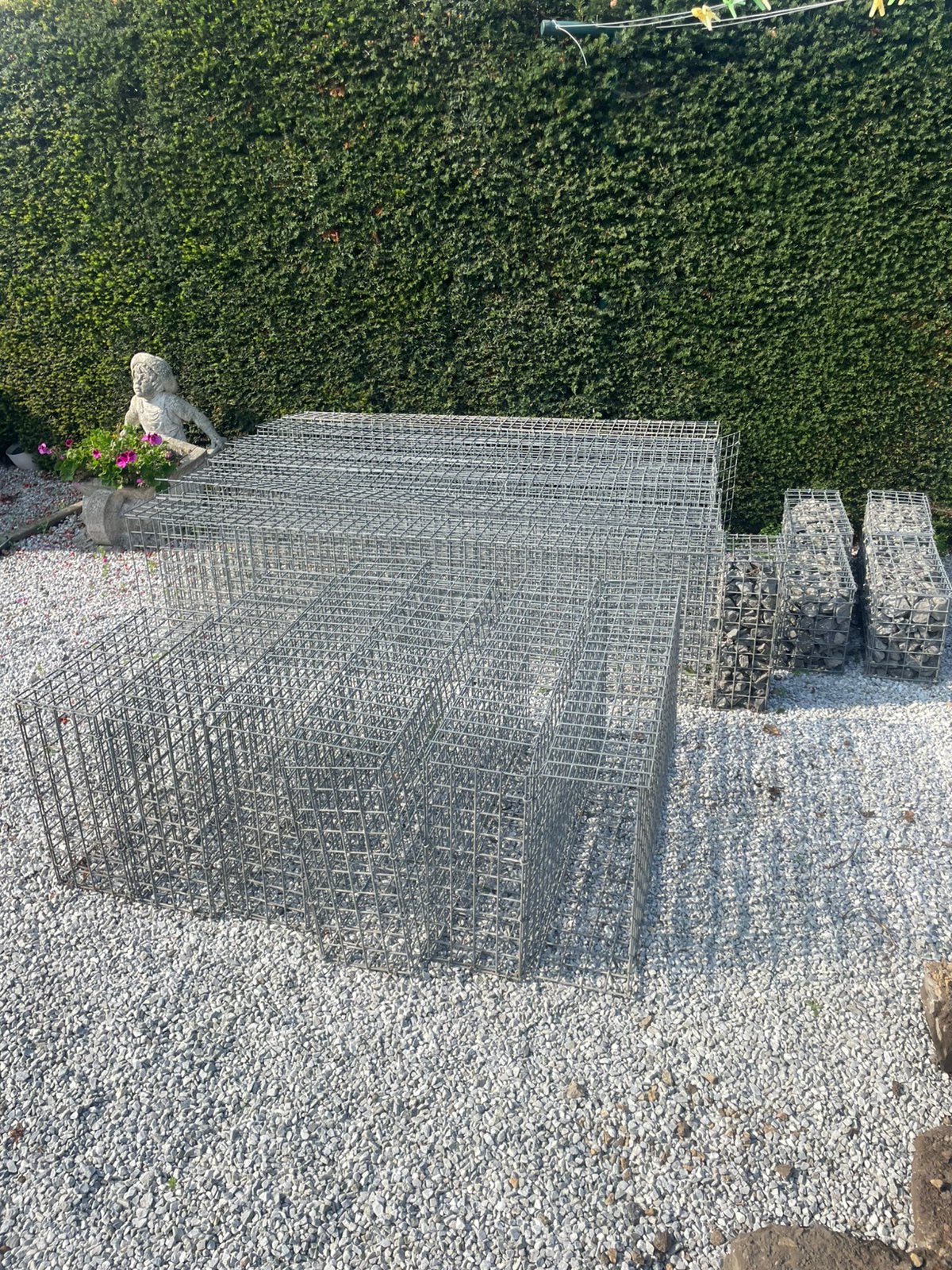 Schanskorven / gabions met stenen in verschillende maten, Ophalen, Gebruikt, 20 meter of meer, Raster