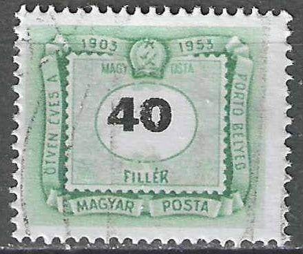 Hongrie 1953 - Yvert 208TX - Timbre fiscal - 40 fi (ST), Envoi, Affranchi