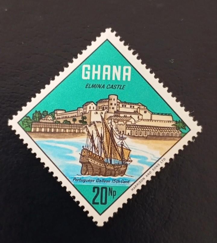 New Ghana label - Elmina Castle, Timbres & Monnaies, Timbres | Surinam, Envoi
