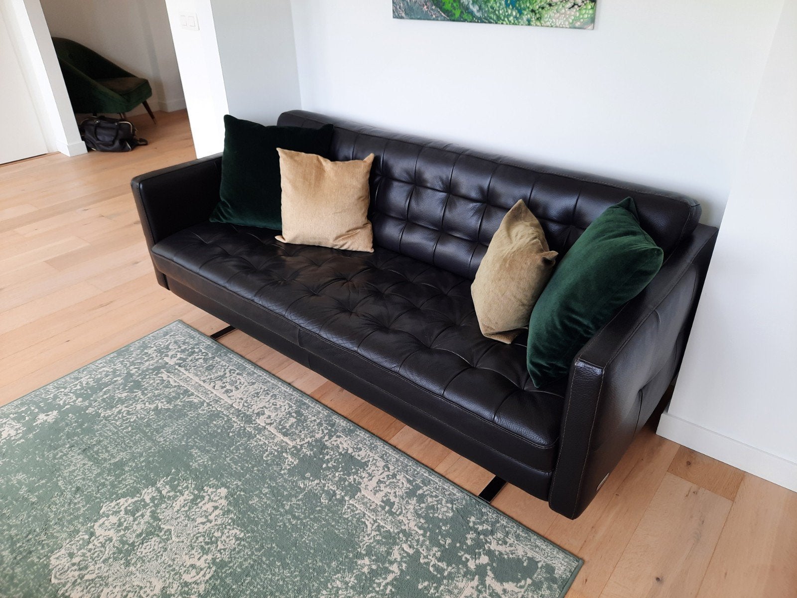 Zetel vintage leder, Huis en Inrichting, Zetels | Zetels, Ophalen