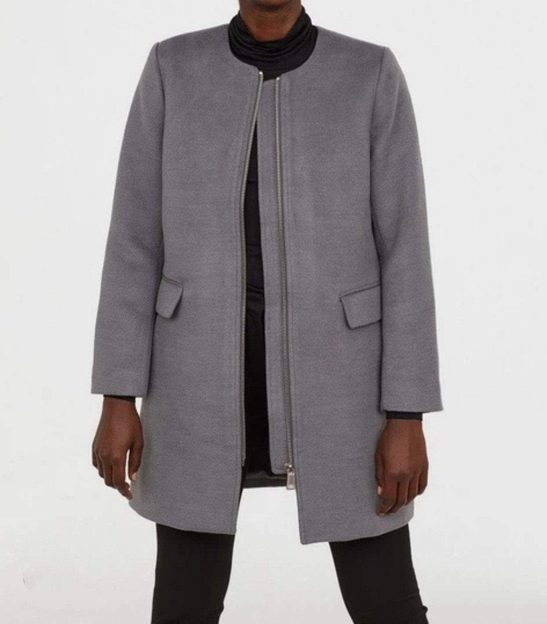 Manteau court femme H&M, Kleding | Heren, Jassen | Zomer, Ophalen, Grijs