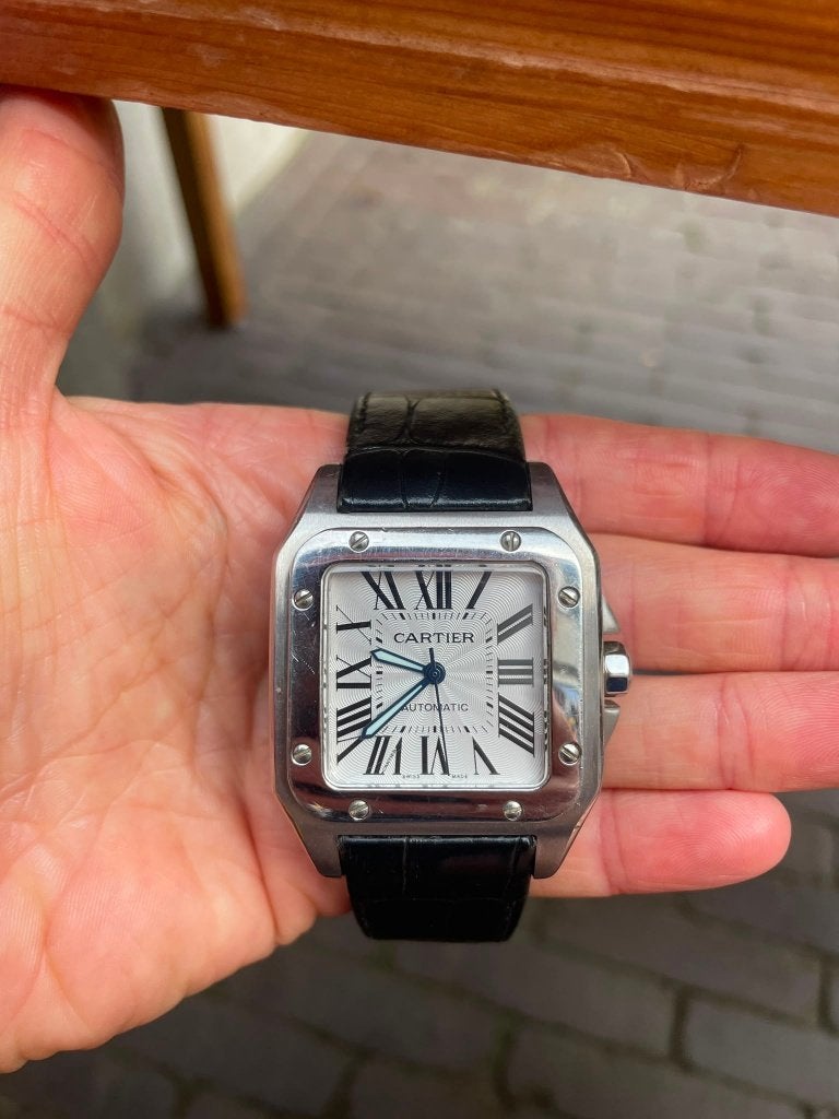 Cartier Sonos 100 horloge, 1994-2004, Bijoux, Sacs & Beauté, Montres | Hommes, Montre-bracelet, Autres marques, Cuir, Acier