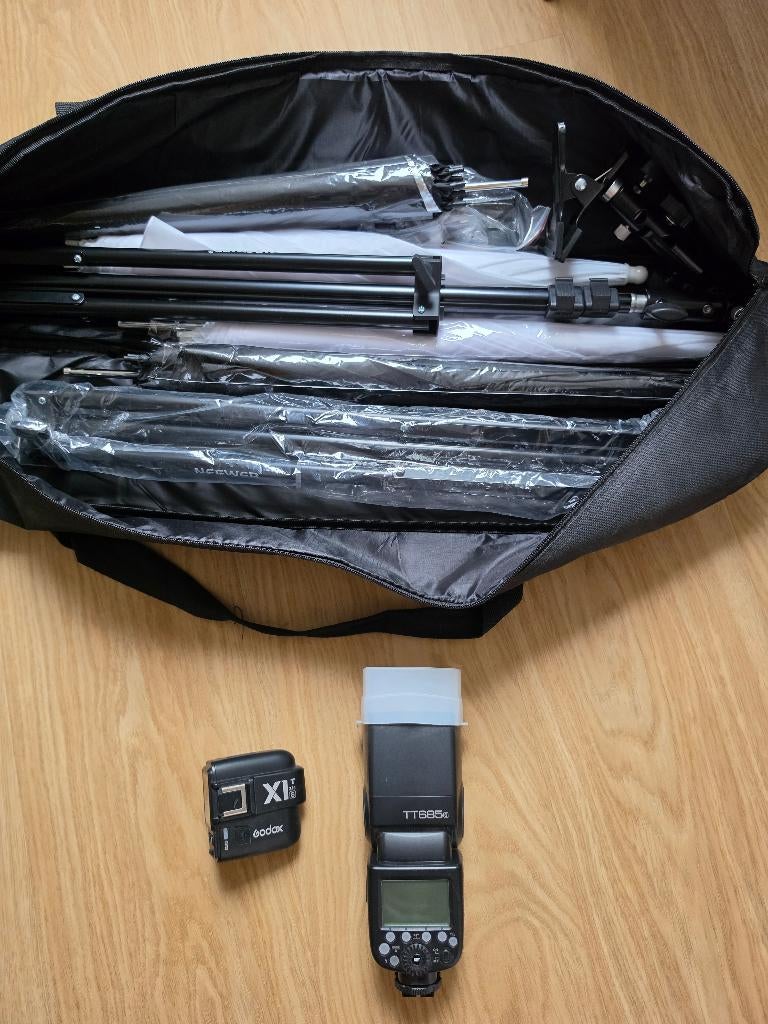 Flash Godox Speedlite TT685 II Sony X2 Trigger Kit, Ophalen, Zo goed als nieuw, Overige merken, Kantelbaar