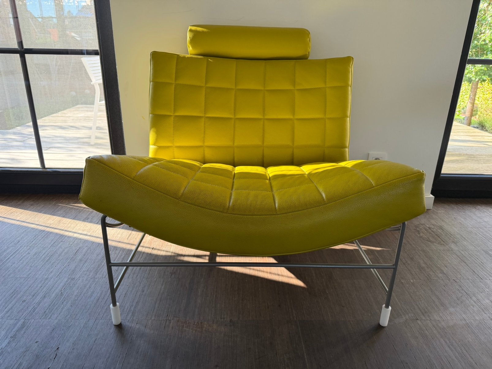Loungezeteltje van Leolux type “Volare”, Ophalen, Gebruikt, Eenpersoons, Leer