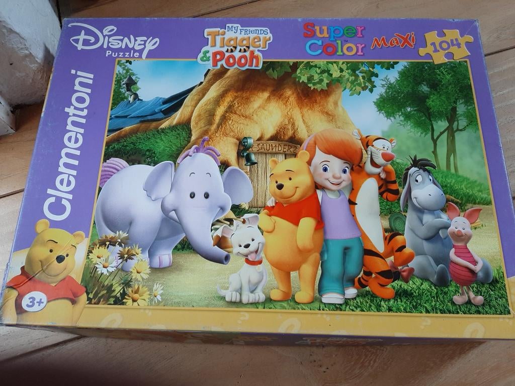 Winnie The Pooh puzzel 104 grote stukjes, Ophalen, Meer dan 50 stukjes, Gebruikt