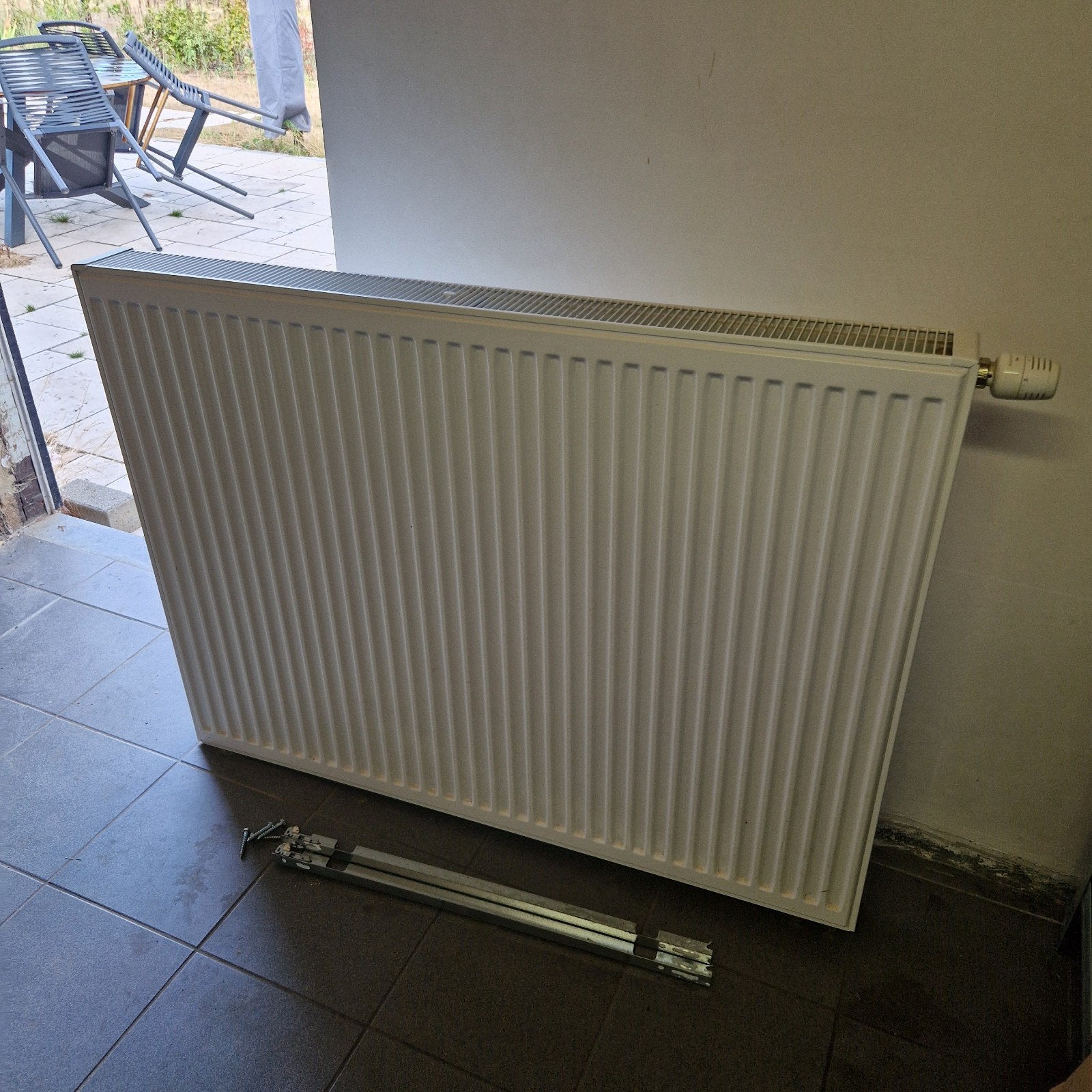 Witte radiator 120 x 90 x 10 cm, Ophalen, Gebruikt, Radiator, 60 tot 150 cm