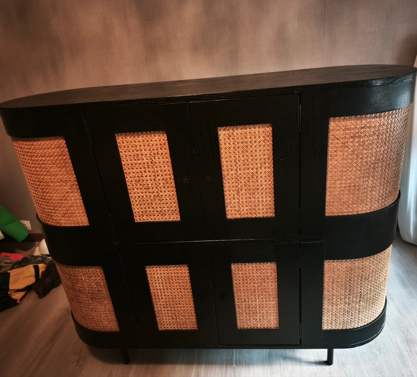 Rotan vintage kast, Huis en Inrichting, Woonaccessoires | Kisten, Ophalen of Verzenden