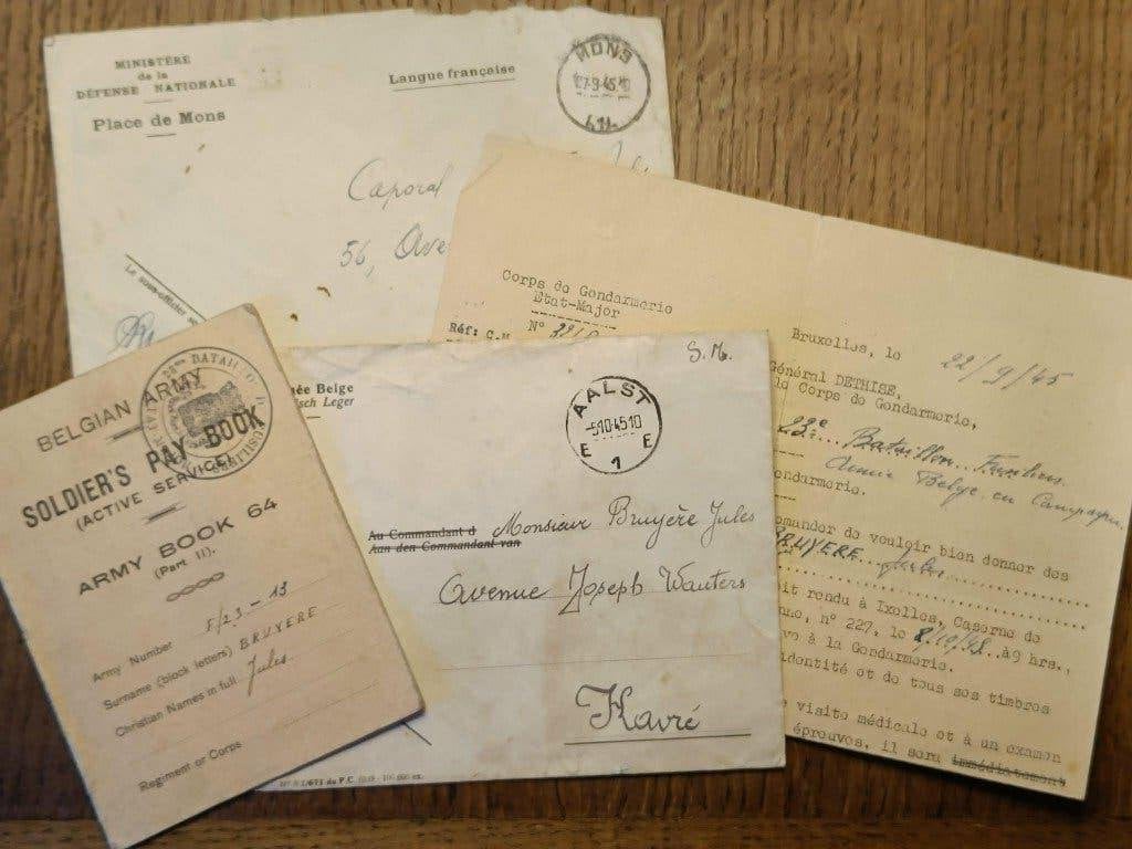 KONVOLUT 23 BATALJON FUSILIERS * 1945, Verzamelen, Ophalen of Verzenden, Landmacht, Overige typen