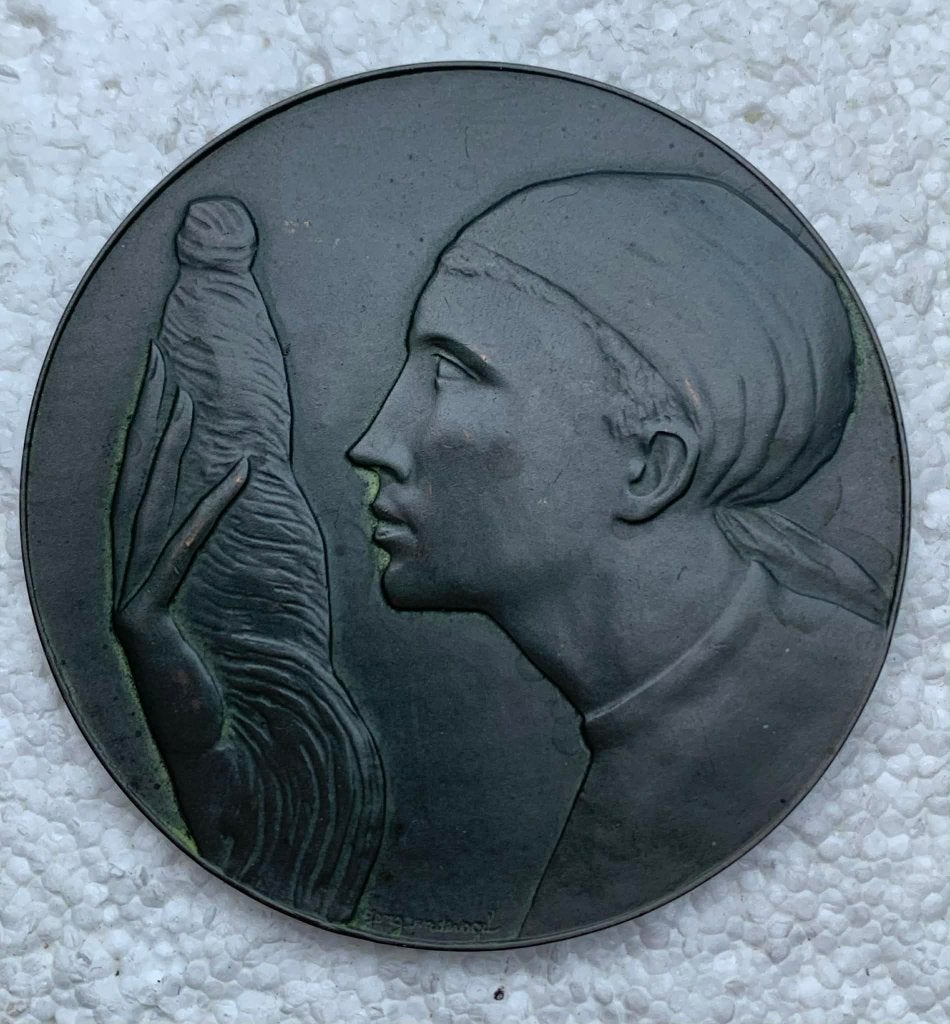 Medaille, penning Textiel syndikaten GENT 1858-1898-1958, Enlèvement ou Envoi