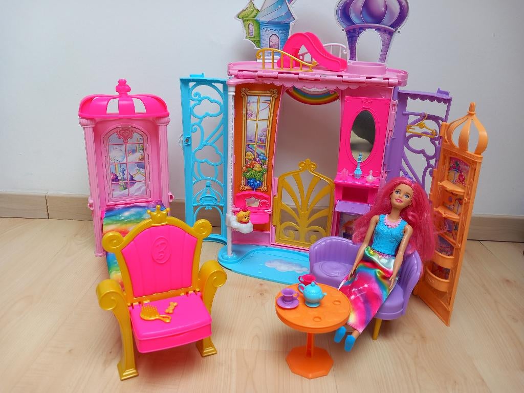 Barbie dreamtopia draagbaar kasteel, Enlèvement, Comme neuf, Barbie