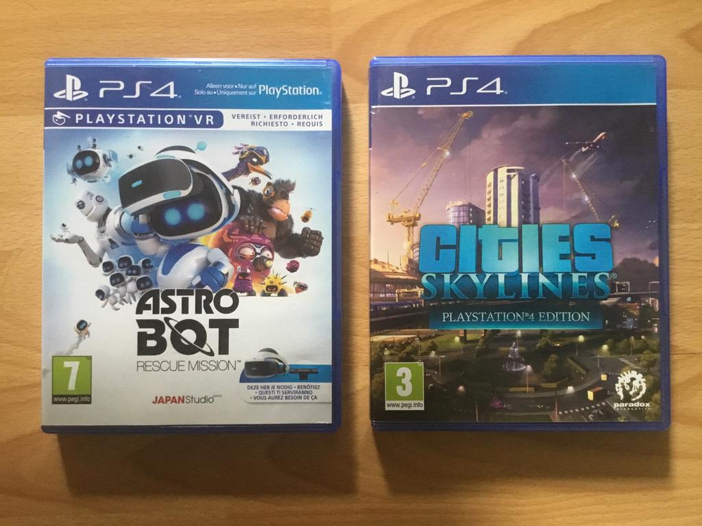 PS4 games Cities skylines en Astro bot, Ophalen of Verzenden, Avontuur en Actie