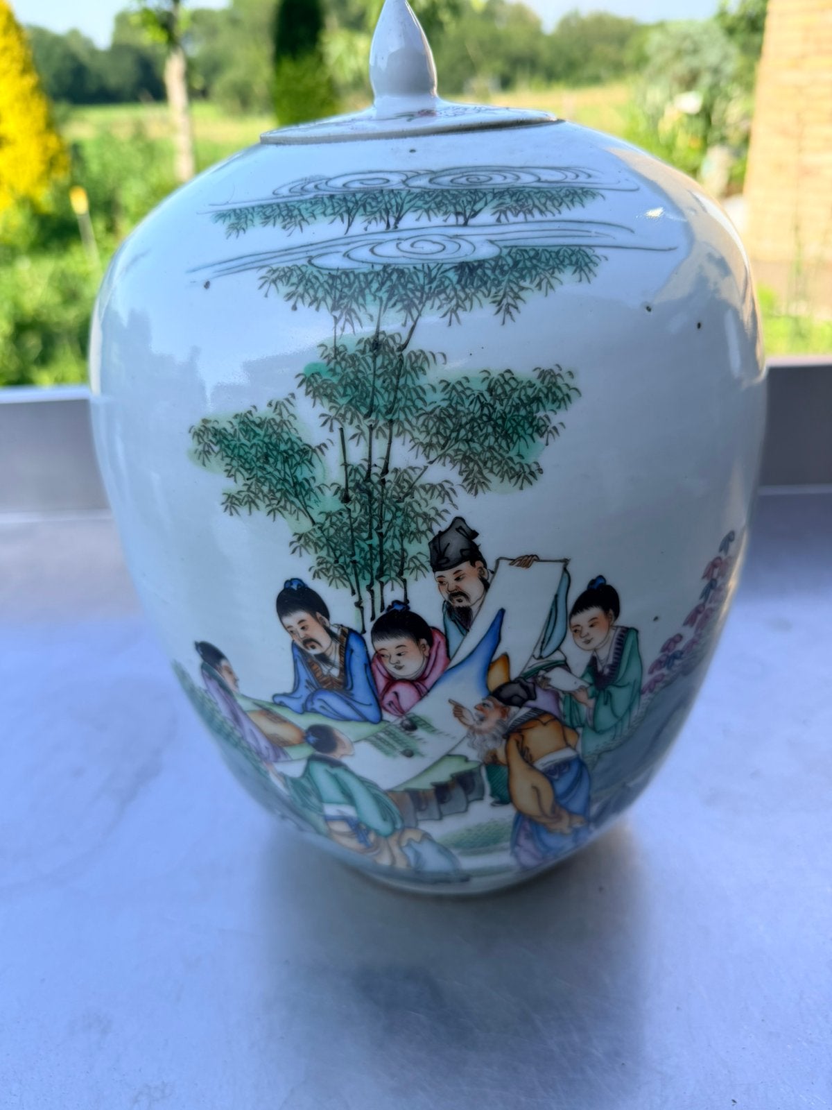 Oude chinese vaas met deksel, Antiek en Kunst, Antiek | Vazen, Ophalen