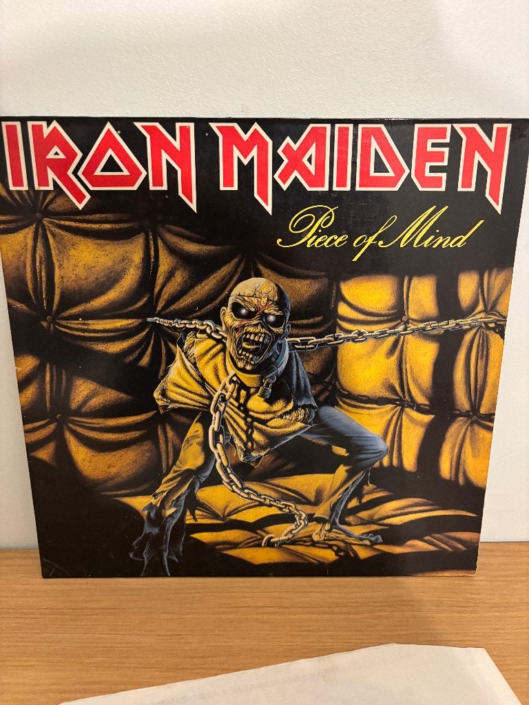 LP - Iron Maiden - Piece of Mind, Cd's en Dvd's, LP, Gebruikt, Ophalen of Verzenden, Gatefold hoes