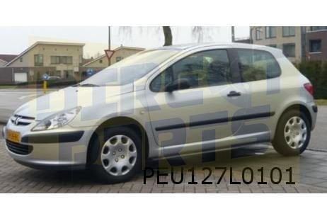 Peugeot	307 (phase II) (9/05 - 4/08) stootlijst portier L (3, -, Verzenden, -, Nieuw