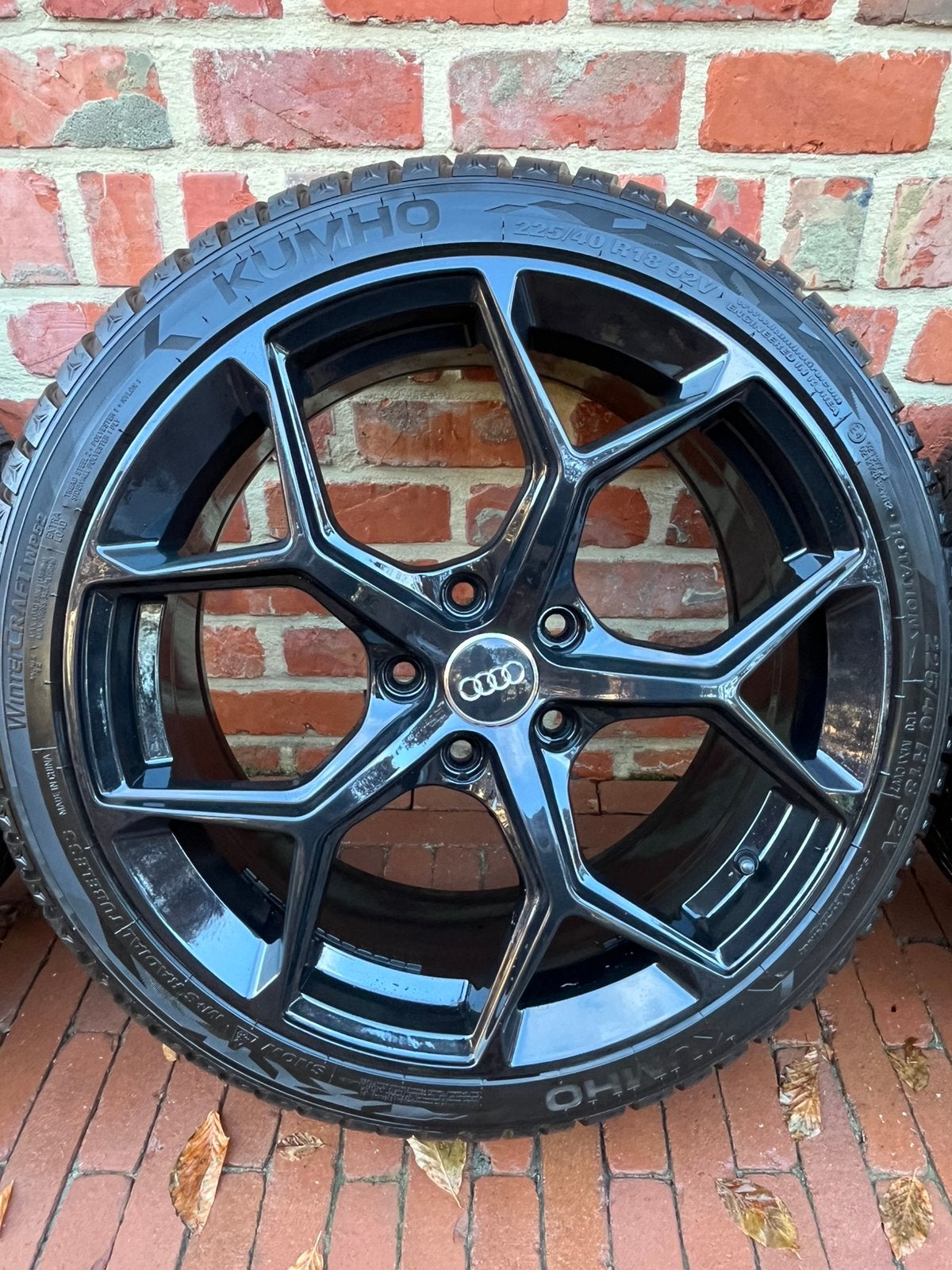 Audi RS look 18” velgen + winterbanden, Enlèvement, Pneus hiver, Jante(s)