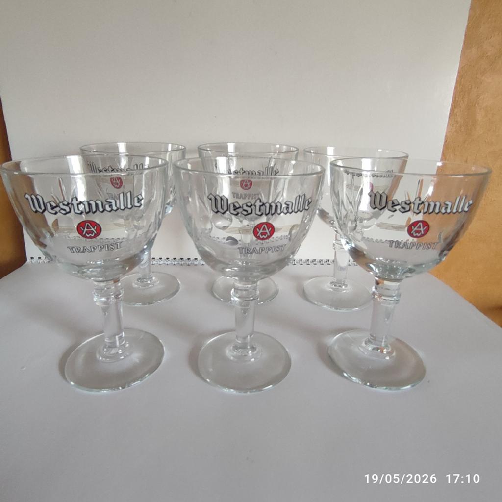 6 GALOPglazen van WESTMALLE., Verzamelen, Ophalen, Zo goed als nieuw, Bierglas
