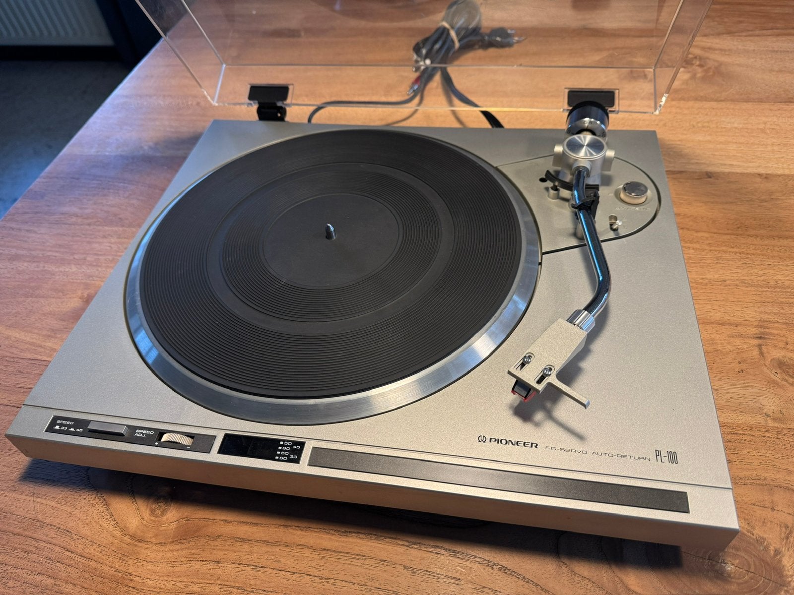Vintage Pioneer PL-100 Pitch control. Met nieuwe naald., Ophalen of Verzenden, Zo goed als nieuw, Platenspeler, Pioneer