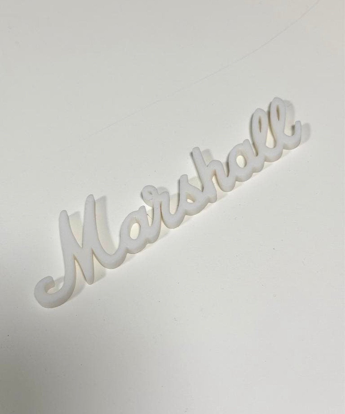Marshall Logo 3D Embleem Wit 15cm 3D Geprint Nieuw 6” inch, Ophalen of Verzenden, Nieuw
