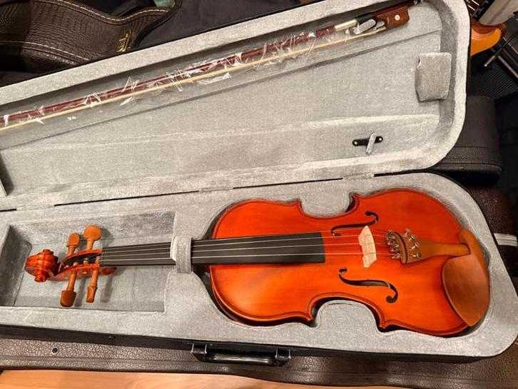 Deluxe Viool met draagkoffer. Nieuw!, Muziek en Instrumenten, Ophalen, Zo goed als nieuw, Viool