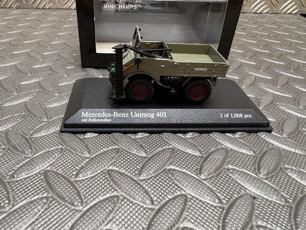 UNIMOG 401 MB Grasmaaier - Minichamps 1/43, Verzenden, Nieuw, Tractor of Landbouw, MiniChamps