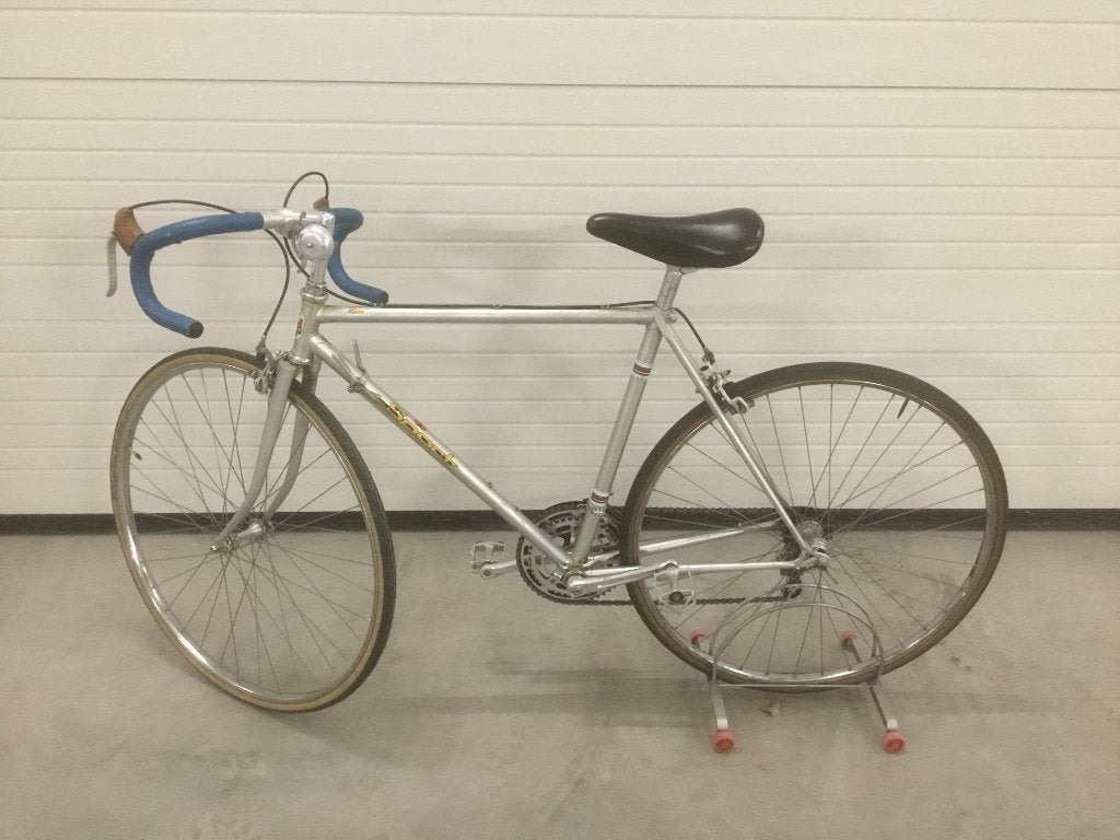 Vintage koersfiets 1958, Fietsen en Brommers, Fietsen | Racefietsen, 28 inch, Gebruikt, Velgrem, 53 tot 57 cm