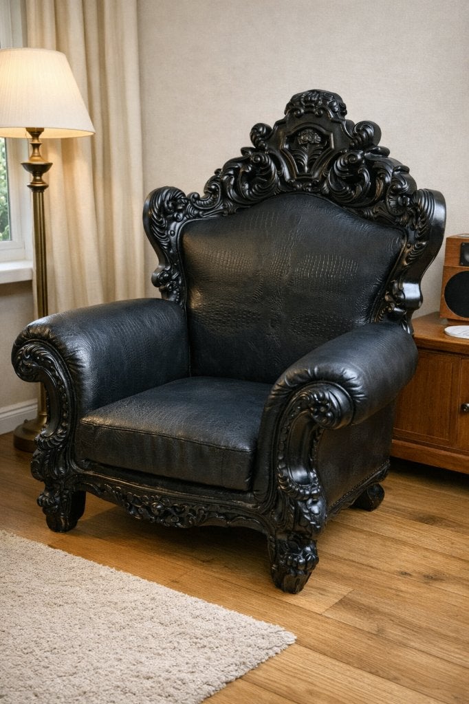 Fauteuil baroque noir / gothique, Enlèvement