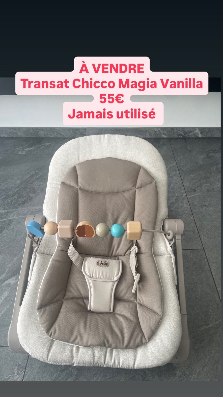 Nieuwe Chicco Magia Vanilla ligstoel, Kinderen en Baby's, Ophalen, Nieuw, Wipstoel, Met gordel(s) of riempje(s)
