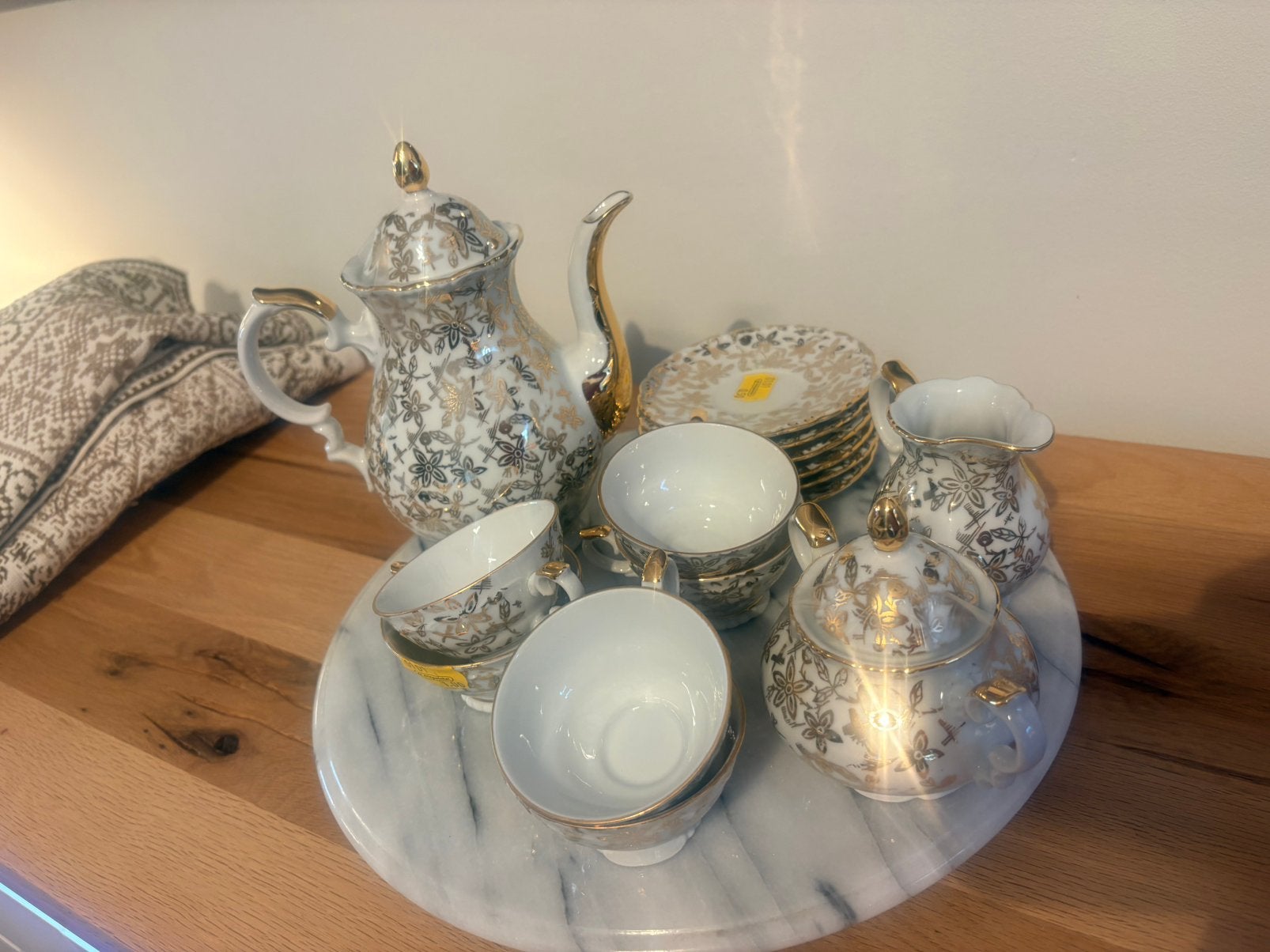 Complete koffie set … fijn , mooi , chique -vintage lovers, Antiek en Kunst, Ophalen of Verzenden