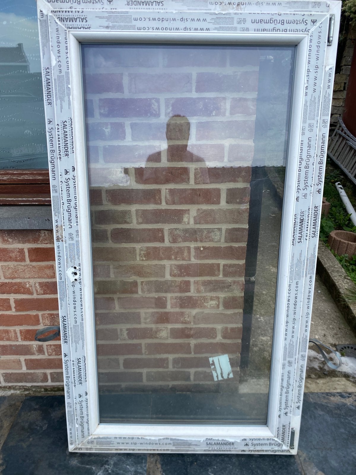 PVC-frame 160 x 90, Ophalen, Zo goed als nieuw, Dubbelglas