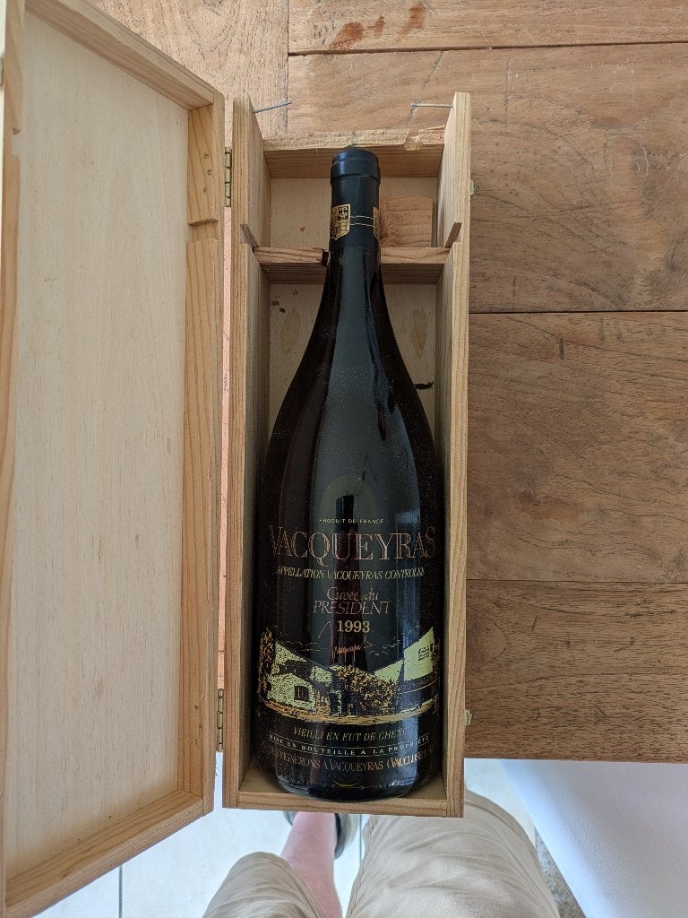 Cuvée dus president vaqueyras 1993, Verzamelen, Frankrijk, Nieuw, Ophalen of Verzenden, Rode wijn