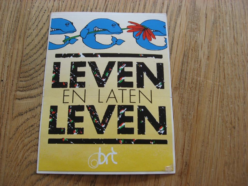 Leven en laten Leven BRT Sticker, Ophalen of Verzenden, Nieuw, Film, Tv of Omroep
