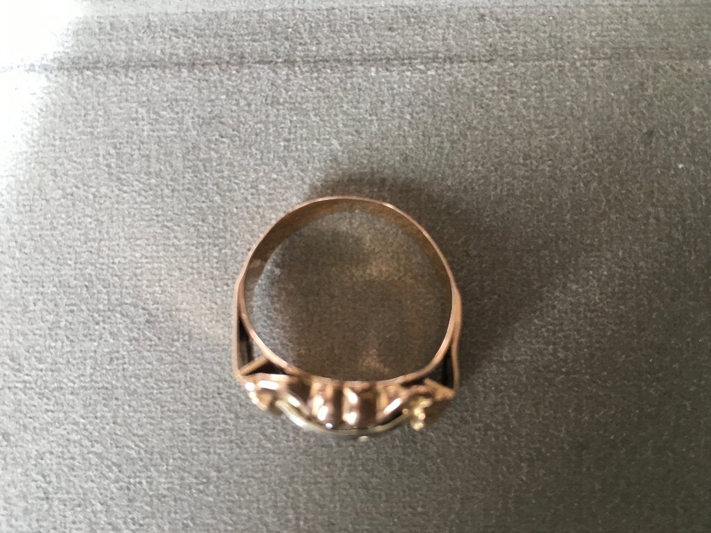 Gouden ring, Handtassen en Accessoires, Ringen, Gebruikt, Dame of Heer, Goud, Goud, Met edelsteen, Ophalen of Verzenden