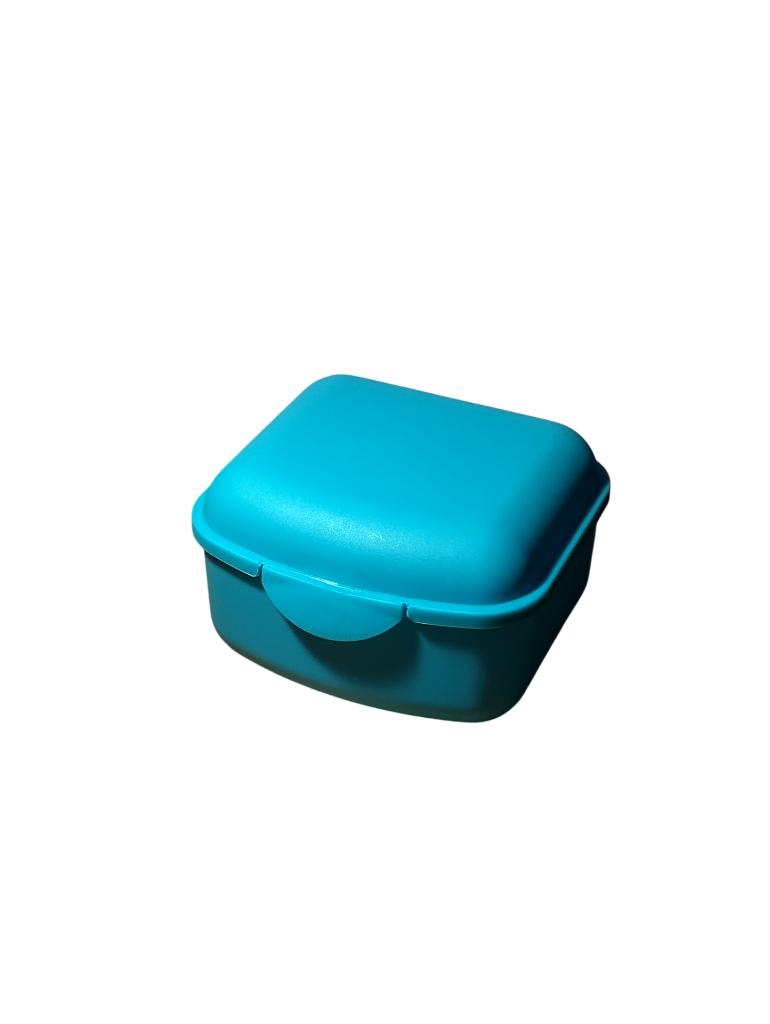 Lunchbox 11,5 cm H 7,5 cm (als nieuw), Ophalen, Zo goed als nieuw, Blauw, Bus of Trommel