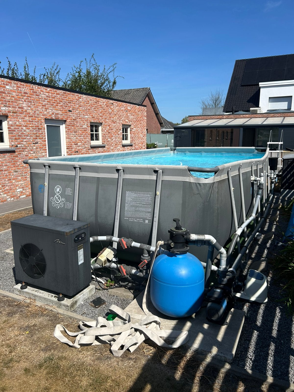 Inverter Warmtepomp 7kW met Wifi + Zandfilter en Robot, Ophalen, Gebruikt, Verwarming