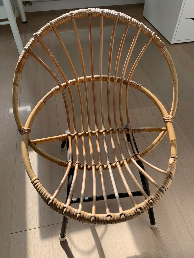 Rotan kinderstoel vintage, Ophalen, Zo goed als nieuw