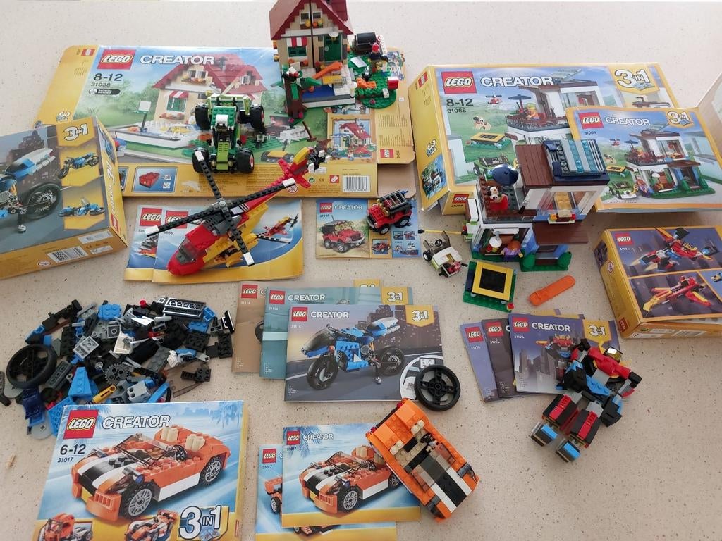 5 sets Lego Creator, dont 31068 et 31038, Enlèvement ou Envoi, Comme neuf, Lego