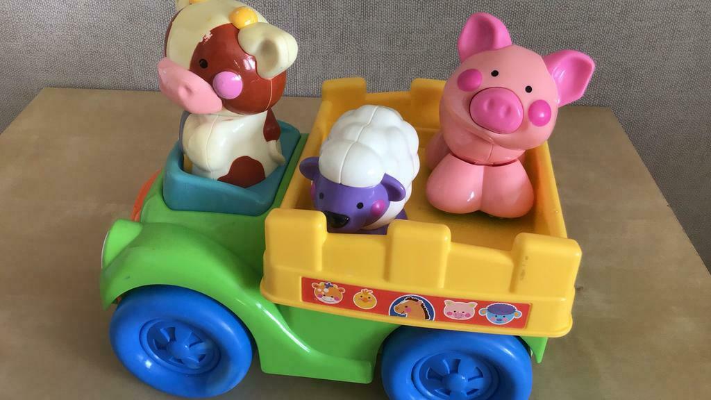 Camion de la ferme avec vache, cochon et mouton, Zo goed als nieuw