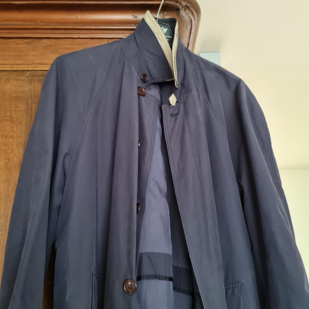Heren regenjas, Manteverdi, Ophalen, Zo goed als nieuw, Blauw
