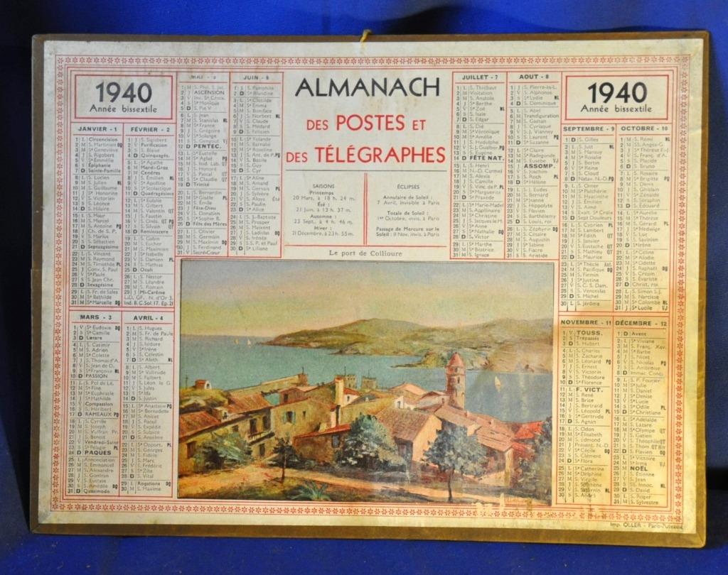 calendrier almanach des  PTT de 1940, Verzamelen, Ophalen of Verzenden, Gebruikt