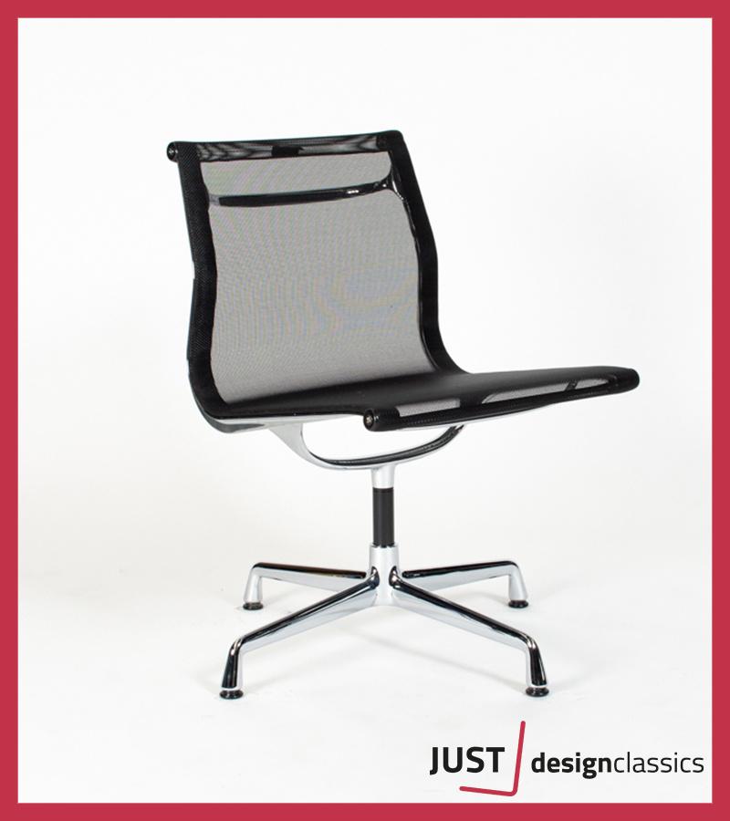 Vitra ea106 Zwart Netweave Chroom Aanbieding (voorraad:50+), Huis en Inrichting, Stoelen, Ophalen, Zo goed als nieuw, Zwart, Vijf, Zes of meer stoelen