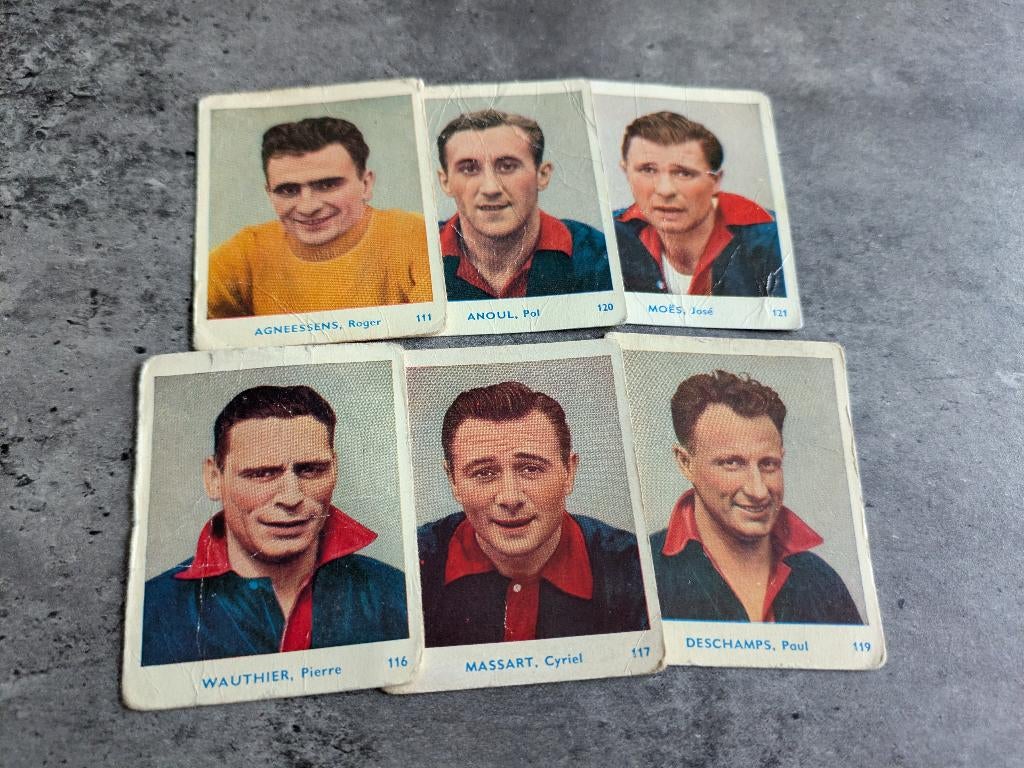 BELGIAN CHEWING GUM  1951/52 IMPRIMÉS FC LIÈGE 6X, Enlèvement ou Envoi