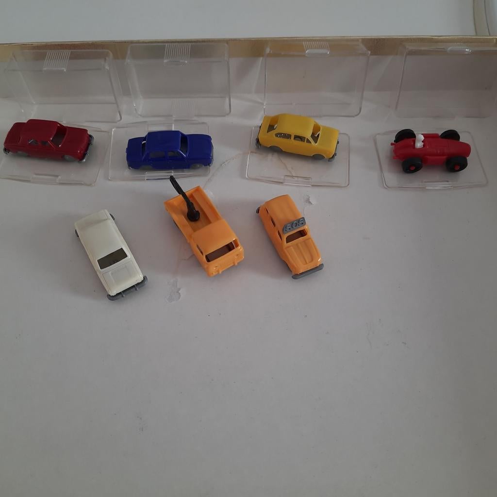 ZELDZAME 7 VINTAGE ITALIAANSE AUTOS 1/87 PLASTIC *NEW*, Ophalen, Nieuw, Auto, Overige merken