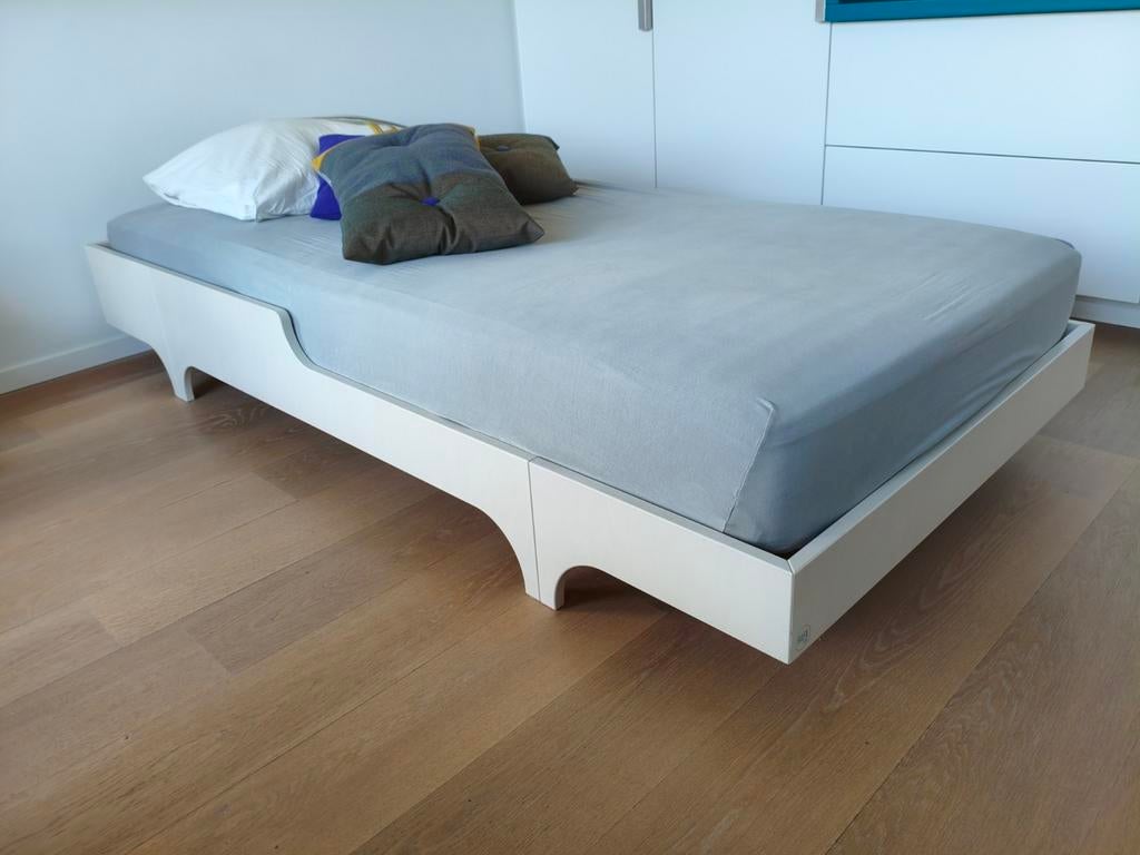 Rafa-kids - A Teen Bed - Design bed 90x200cm, 90 cm, Beige, Une personne, Enlèvement