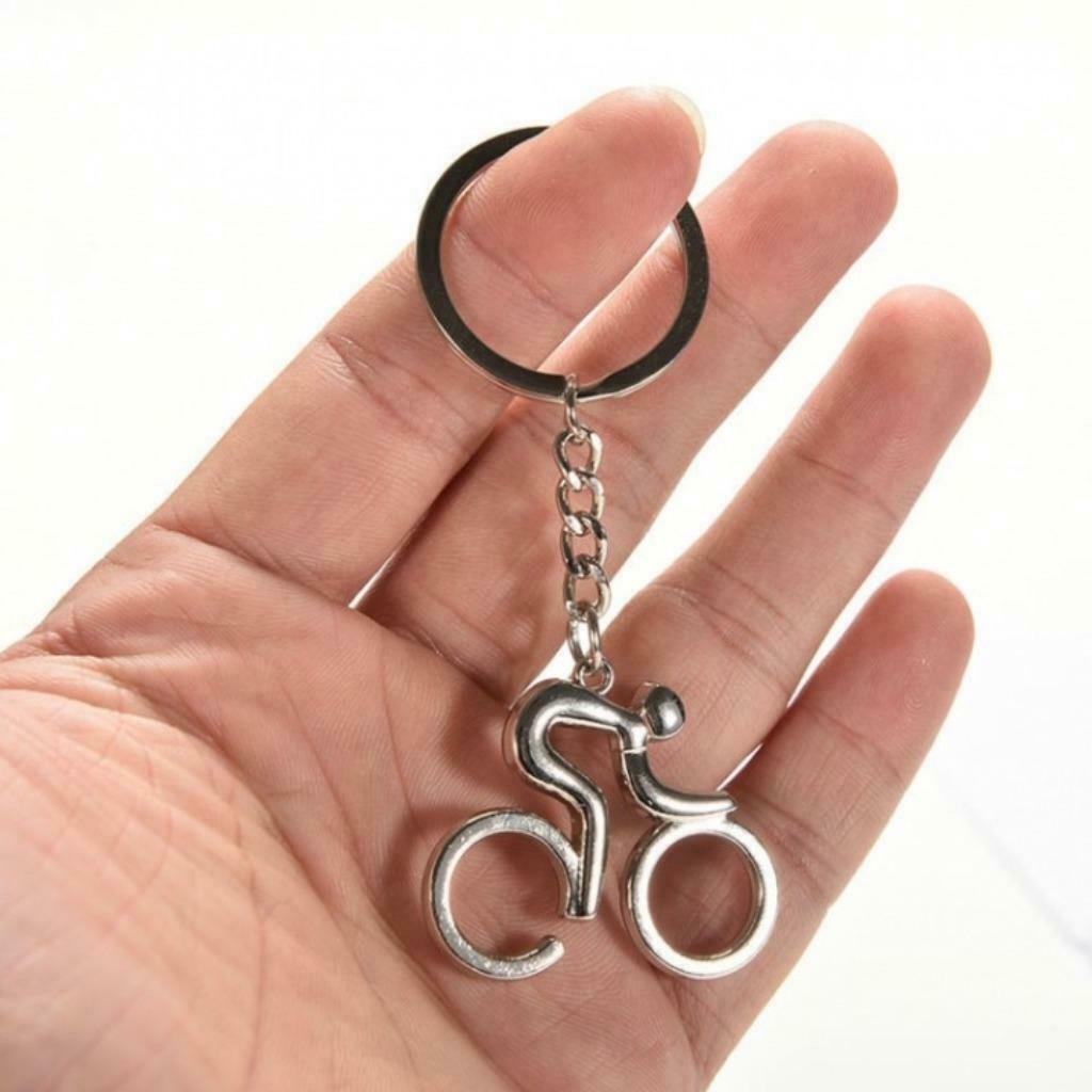 Metalen sleutelhanger fietser / wielrenner, Ophalen of Verzenden, Nieuw