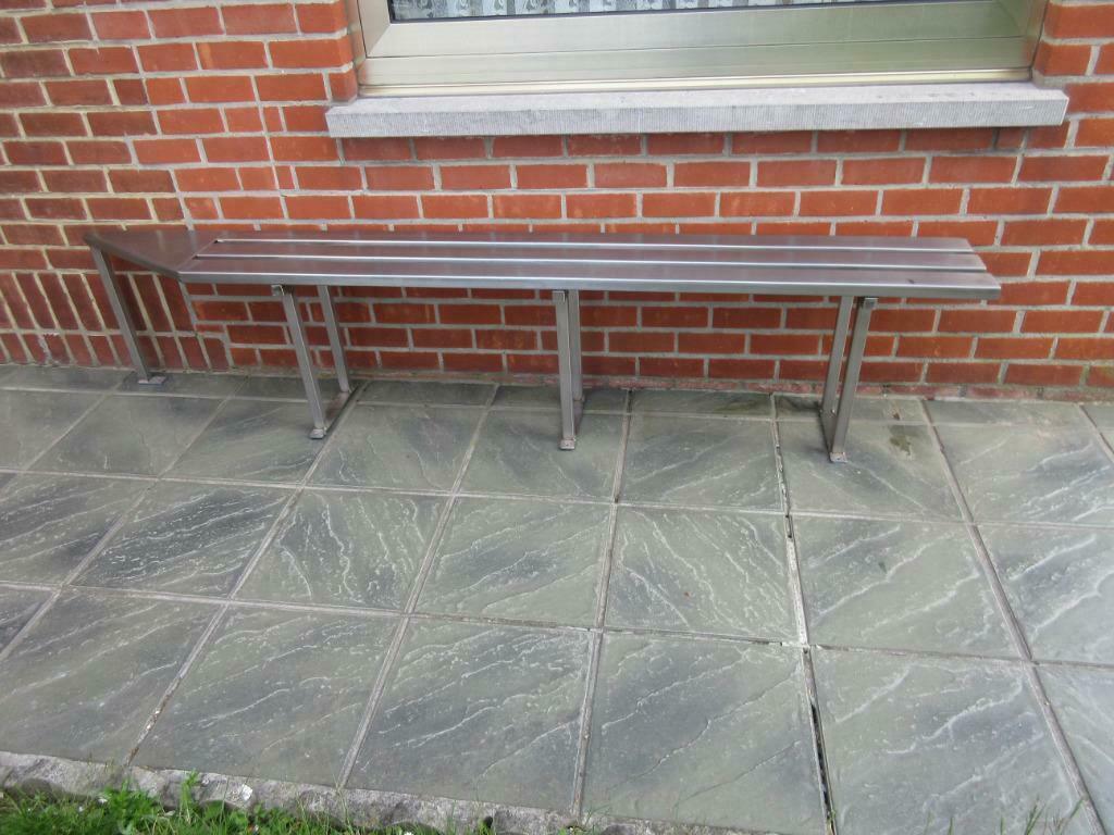 Robuste banc en inox ,pièce unique fabriqué sur mesure, Jardin & Terrasse, Enlèvement, Comme neuf