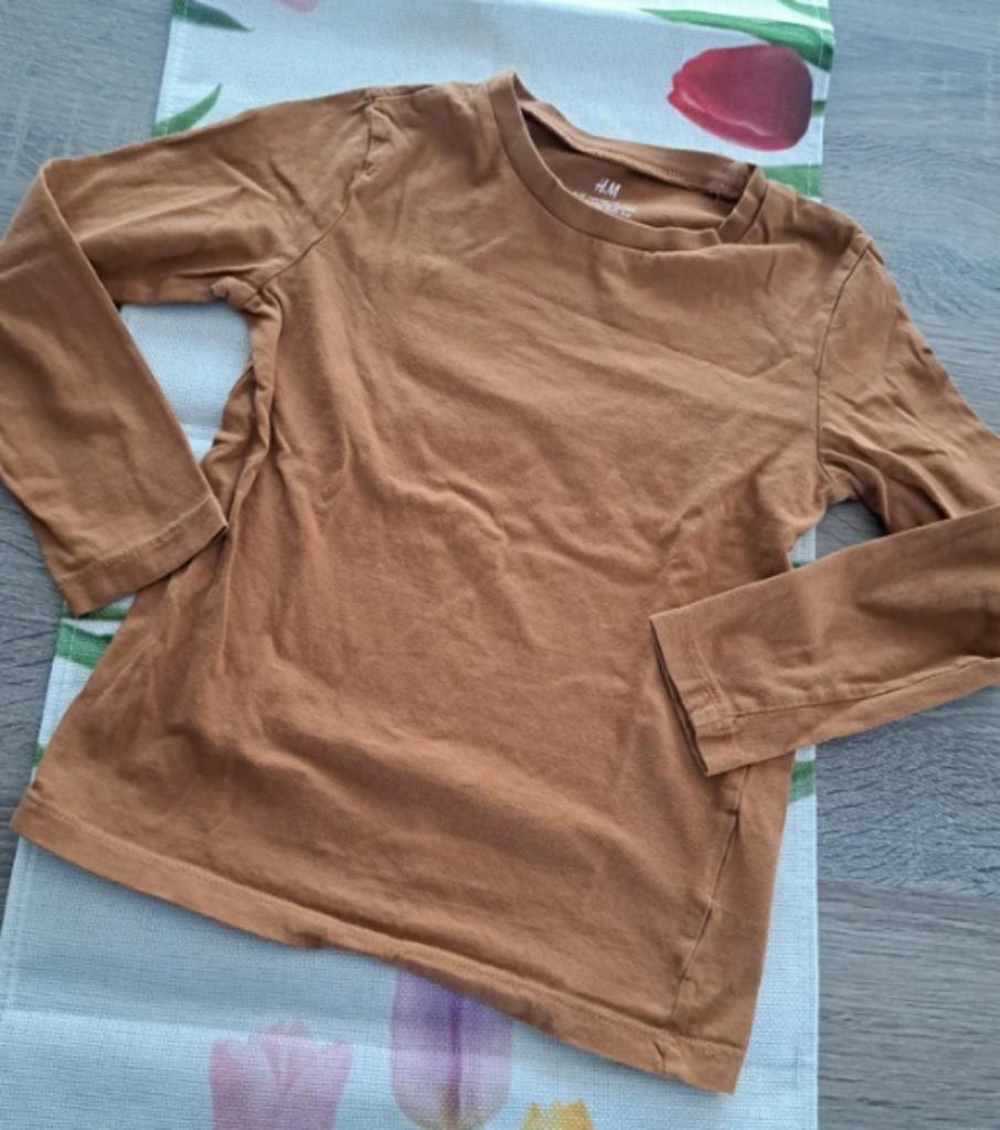 H&M camel kleur longsleeve 110/116, Kinderen en Baby's, Kinderkleding | Maat 110, Jongen of Meisje, H&M, Ophalen of Verzenden
