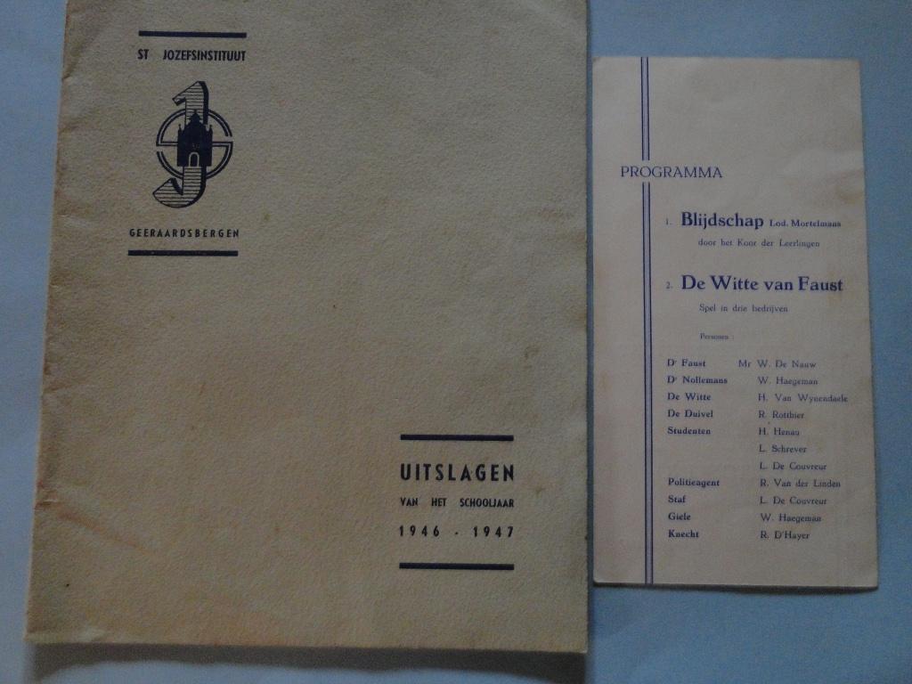 brochure:St.Jozefinstituut Geraardsbergen Uitslagen 1946-194, Envoi, Utilisé