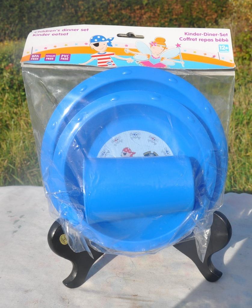 ensemble vaisselle repas pour bebe neuf plastique bleu, Enlèvement ou Envoi, Neuf, Autres types